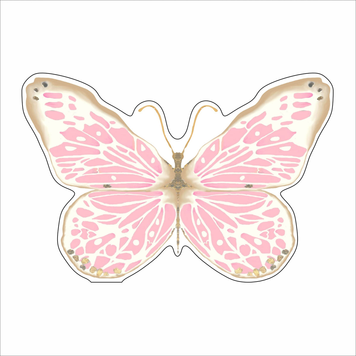 MKD-036 Baby Pink Butterfly | 0.75in. Acrylic Contour |