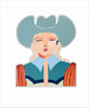 BAA-021  Teal Cowgirl | 0.75Acrylic Contour |