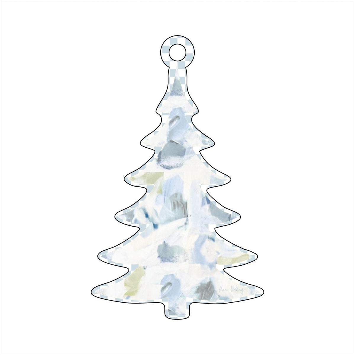 AWA-031 Christmas Tree Ornament | 0.25in. Acrylic Ornament |