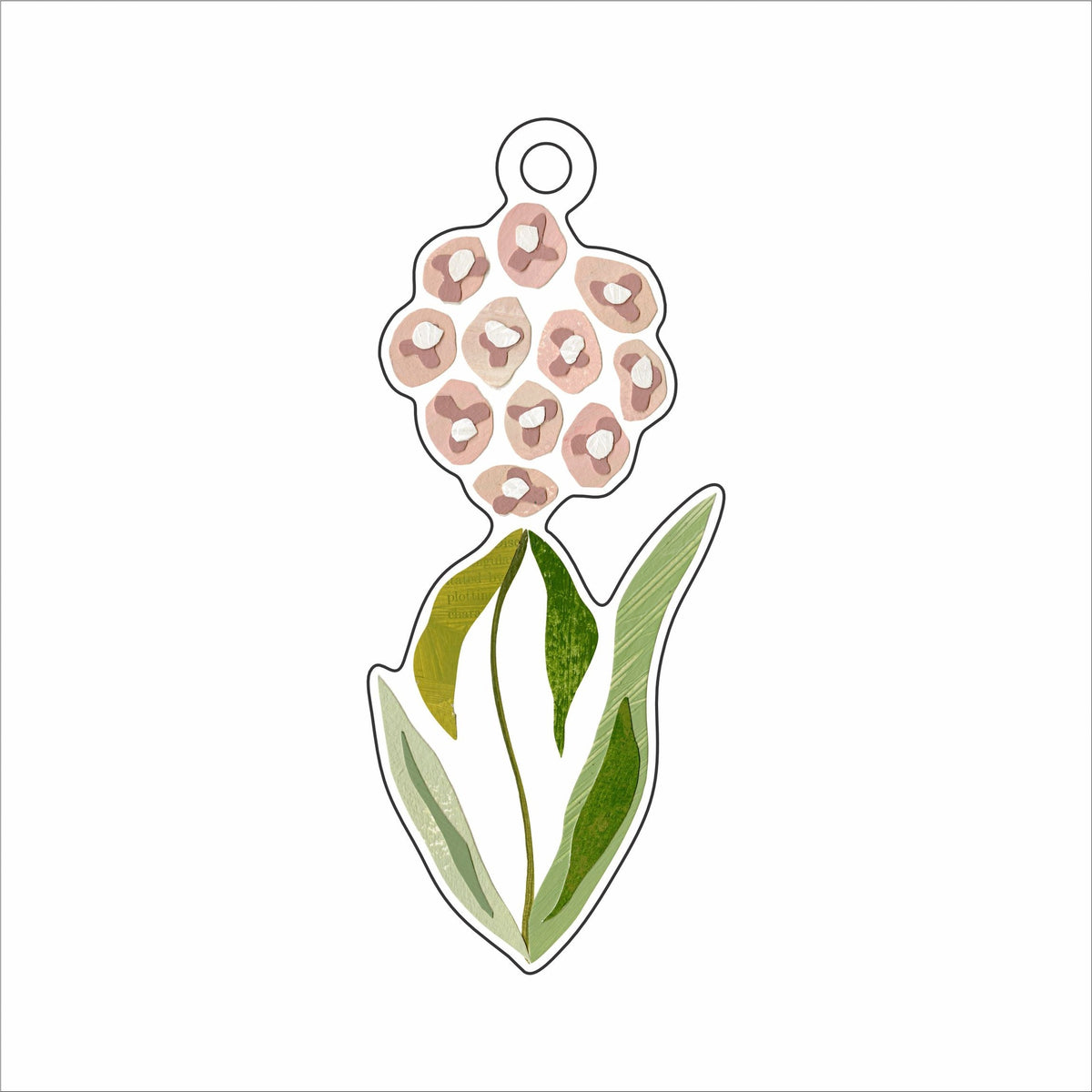 KBA-019 Pink Hydrangea Ornament | 0.25Acrylic Ornament