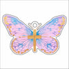 MKD-023 Pink Cross Butterfly | 0.25in. Acrylic Ornament