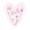 AWA-105 Pink Abstract Lace Heart Mini | 0.50Acrylic Mini |