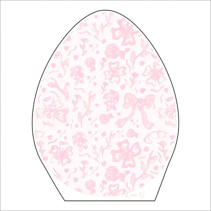 AWA-059 Pink Bow Egg Small | 0.75in. Acrylic |