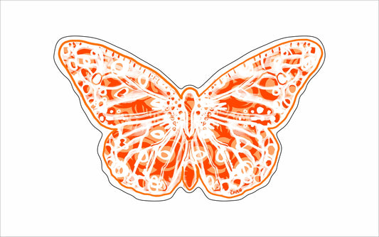 Butterfly Orange | 0.75in. Acrylic Cutout | Case Bundle of 25
