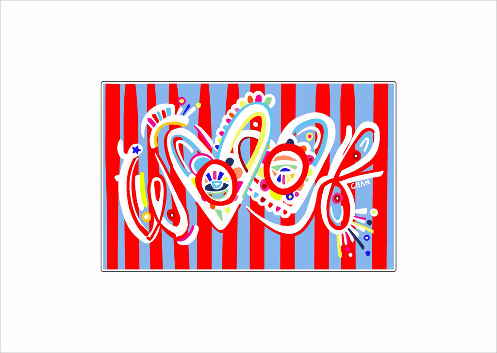 Woof Block Red & Blue | 0.75in. Acrylic Cutout | Mix and Match (any 10+)