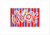Woof Block Red & Blue | 0.75in. Acrylic Cutout | Case Bundle of 25